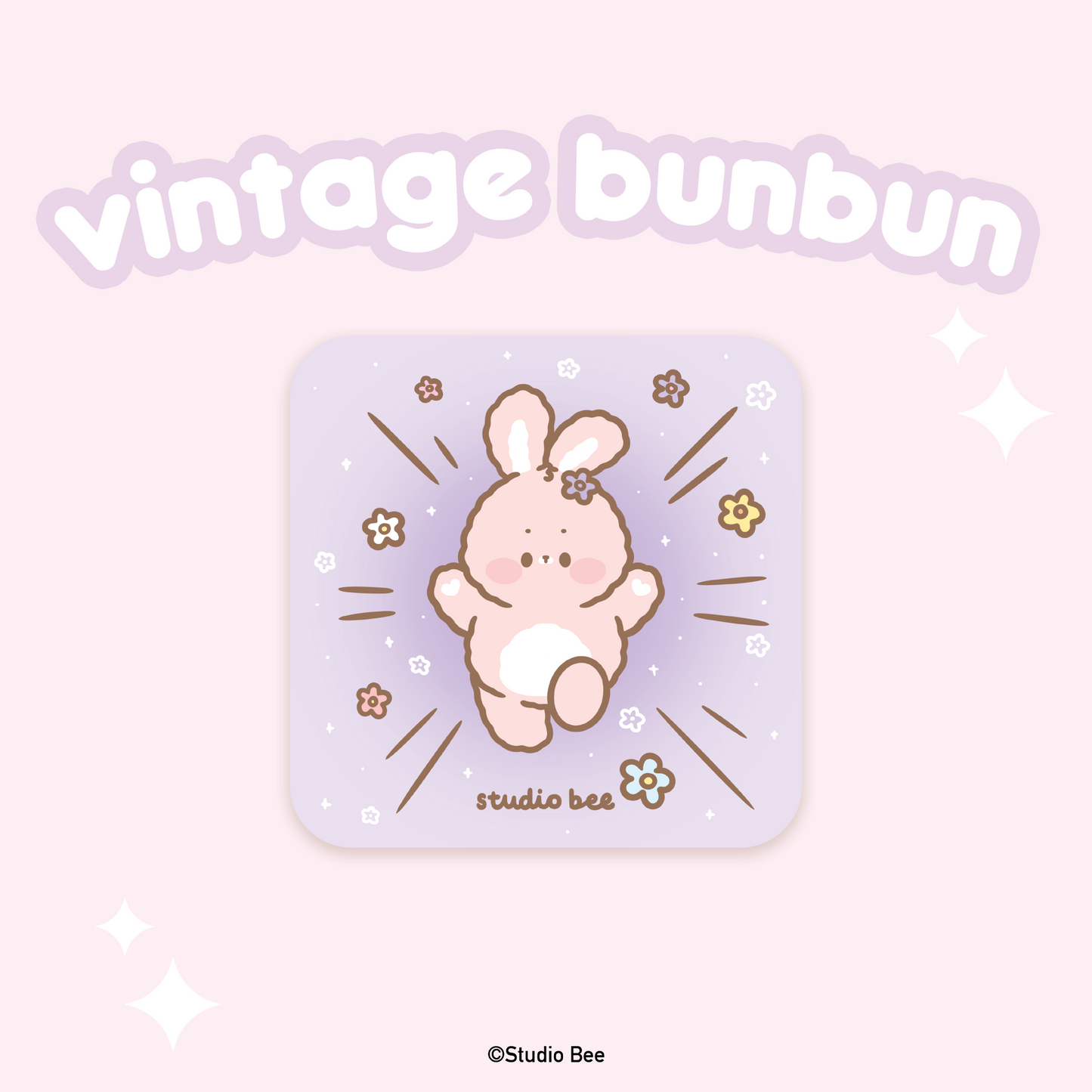 BunBun Vintage Holographic Sticker Flake