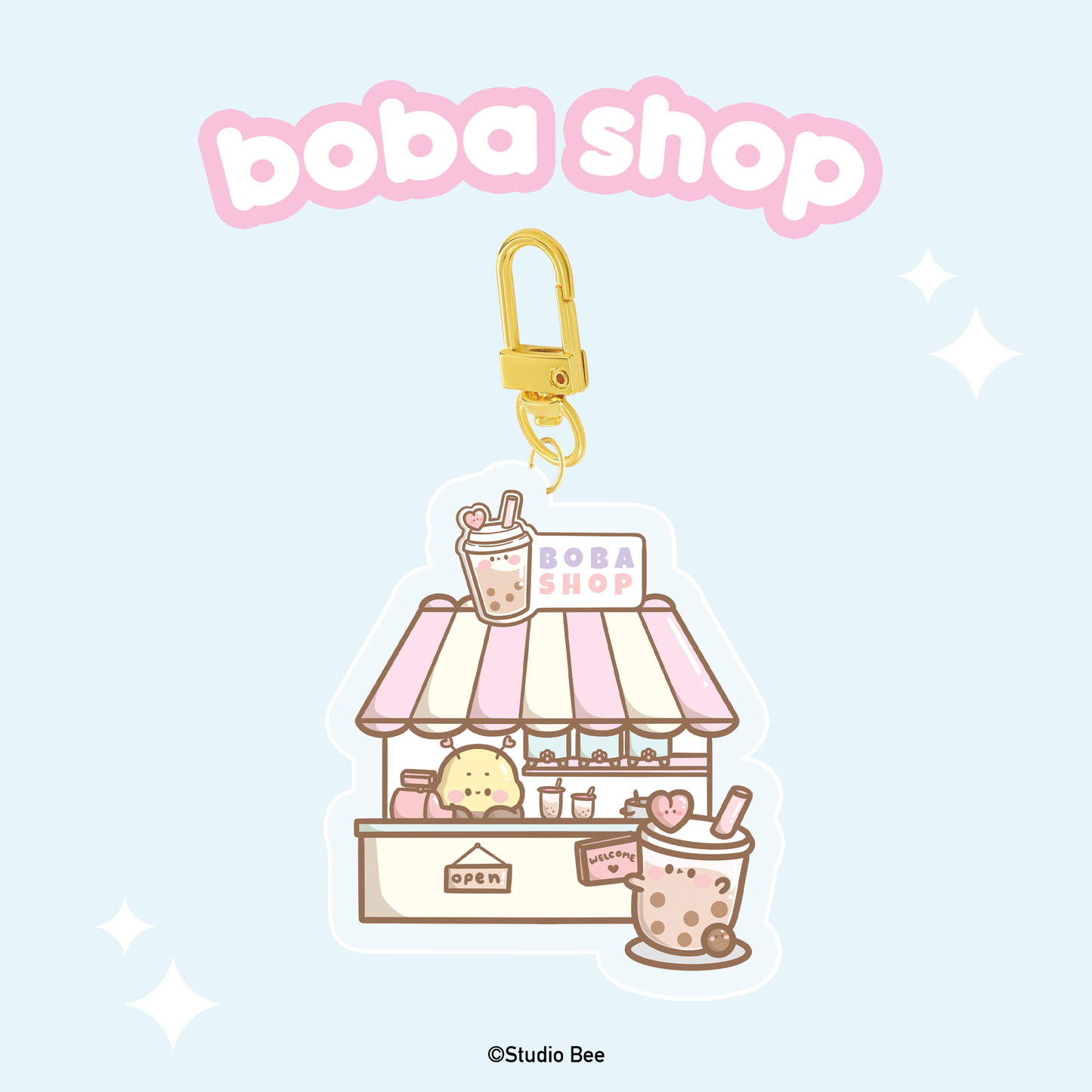 Boba Shop Acrylic Keychain