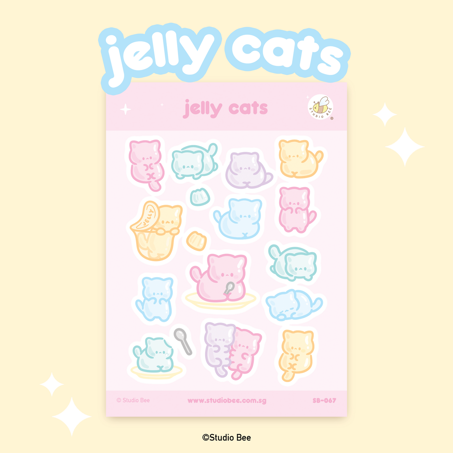 Jelly Cats Sticker Sheet