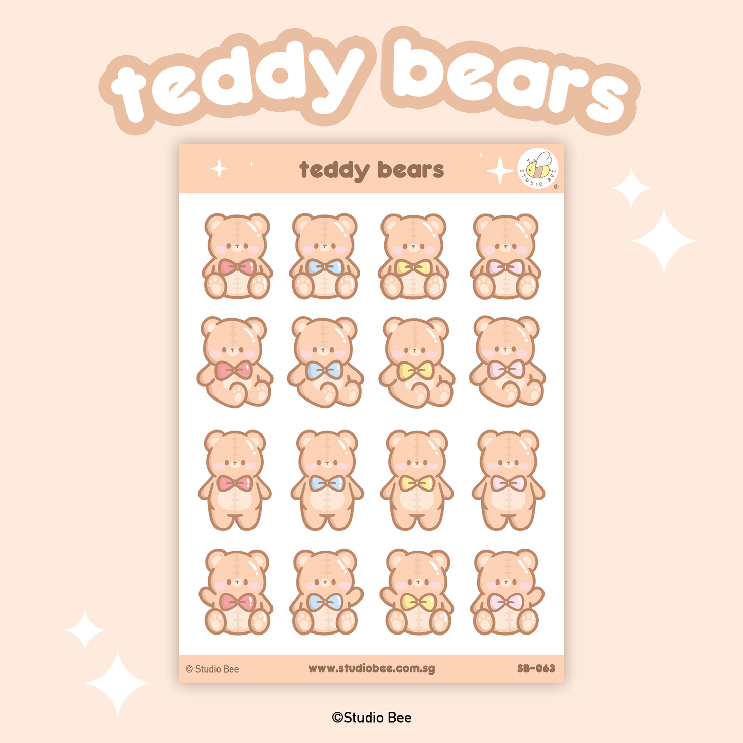 Teddy Bears Sticker Sheet