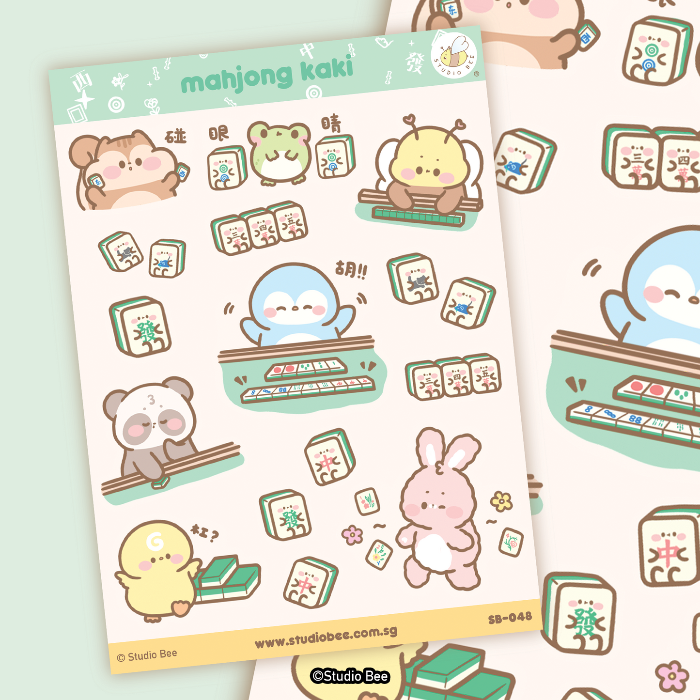 Mahjong Kaki Sticker Sheet