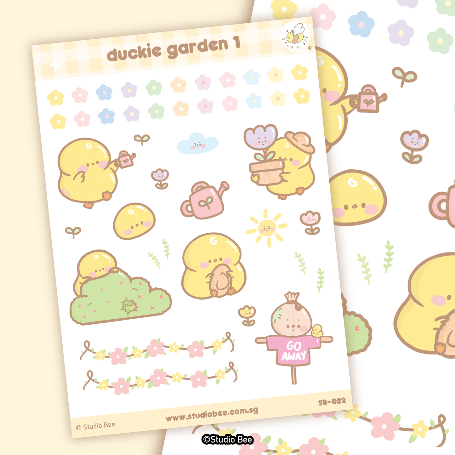 Duckie Garden 1 Sticker Sheet