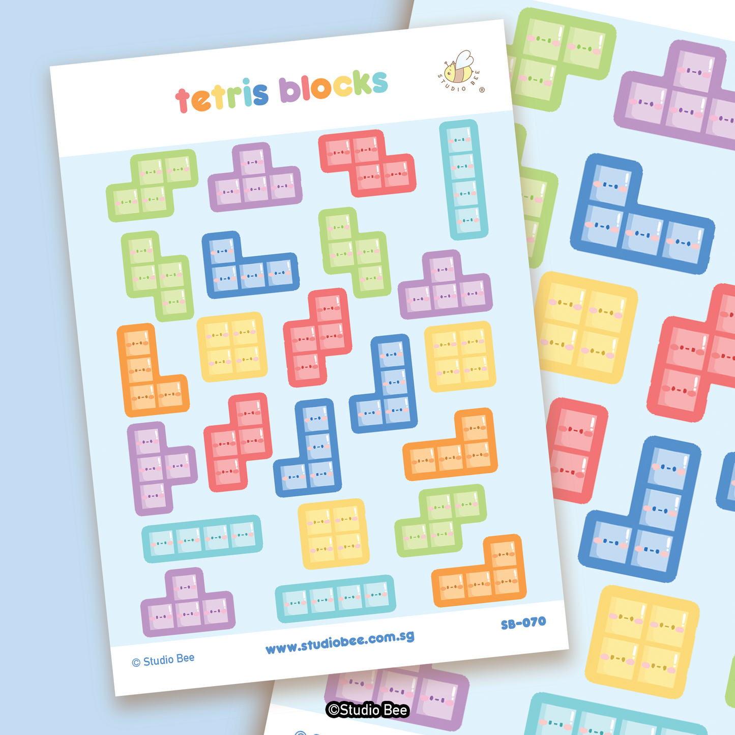 Tetris Blocks Sticker Sheet
