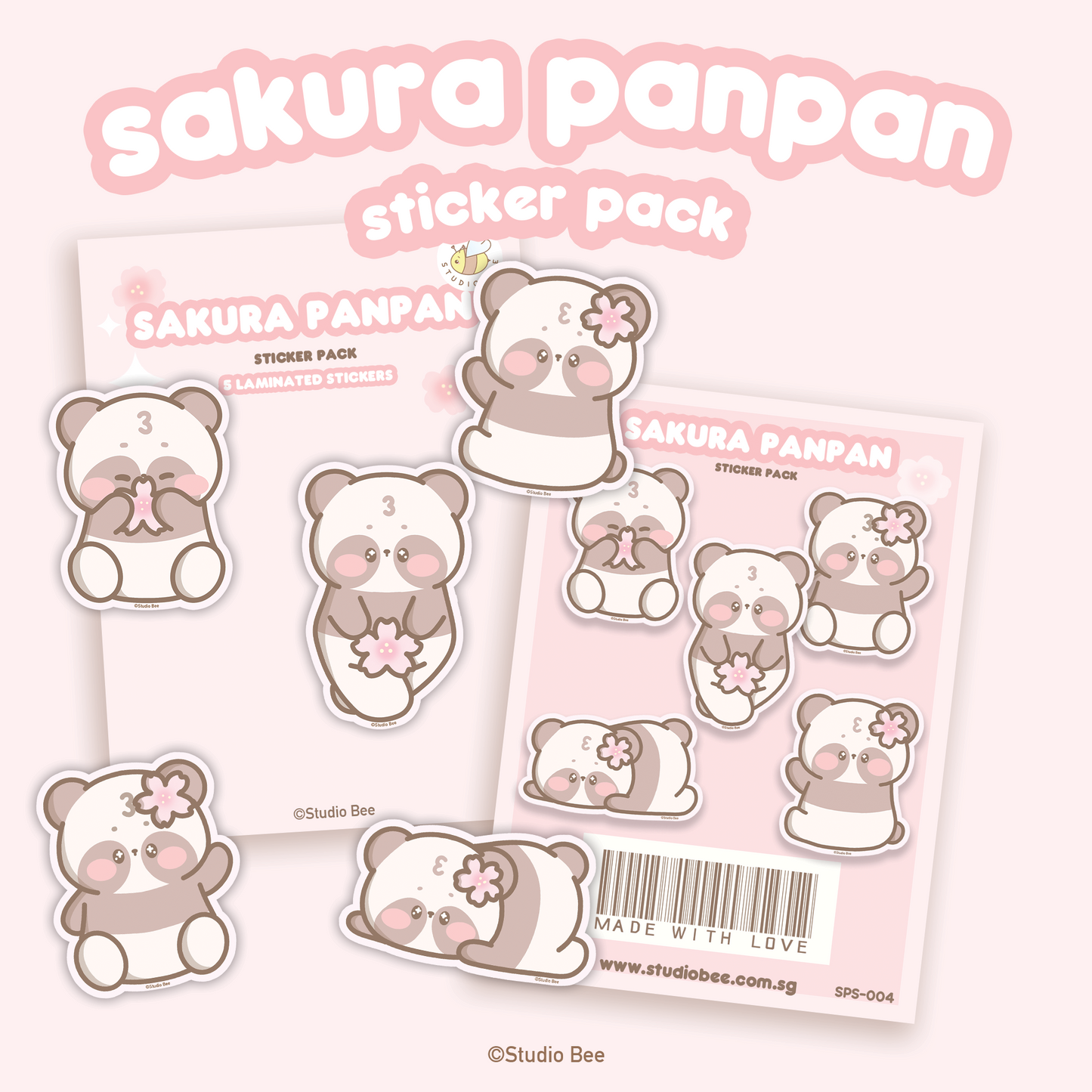 Sakura PanPan Sticker Pack (5pcs)