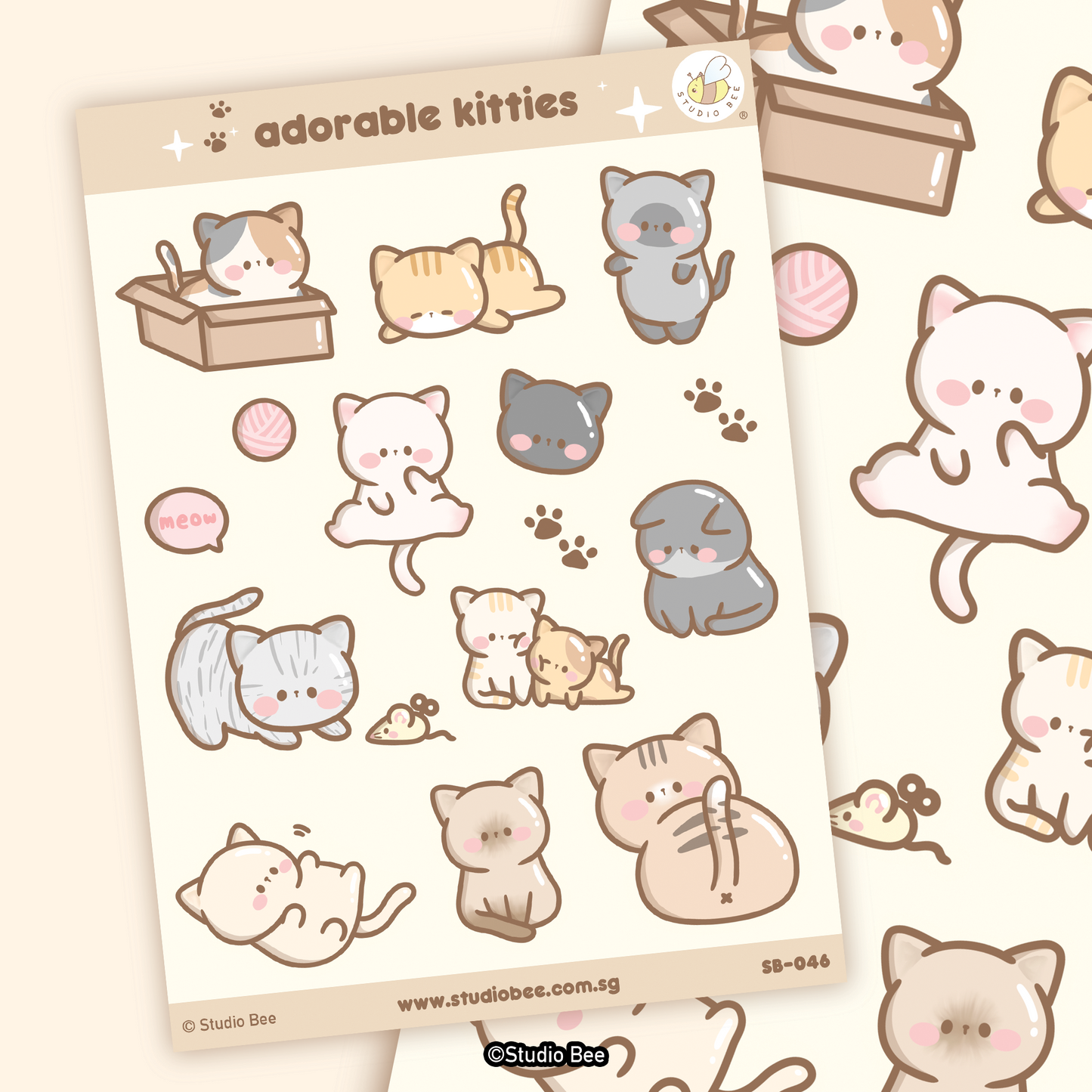 Adorable Kitties Sticker Sheet