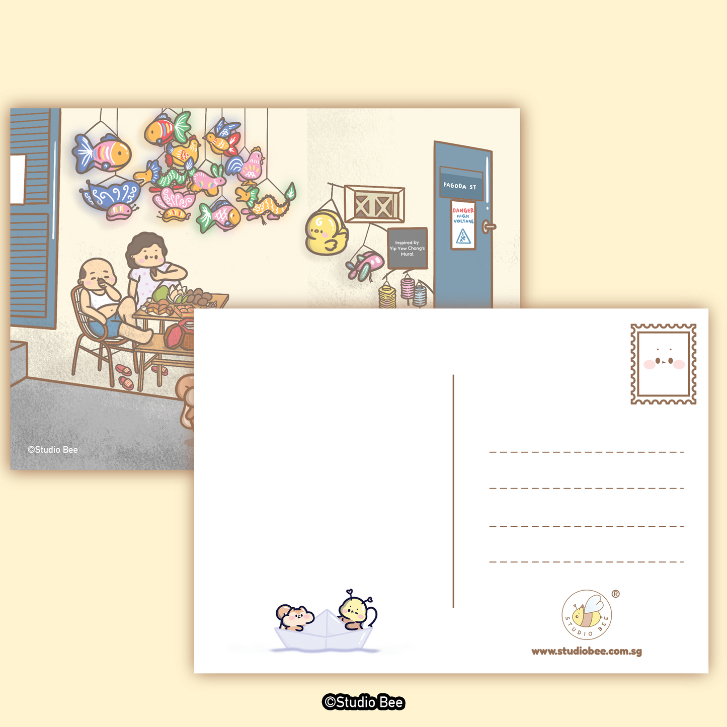 Mid Autumn Festival Chinatown Mural Postcard