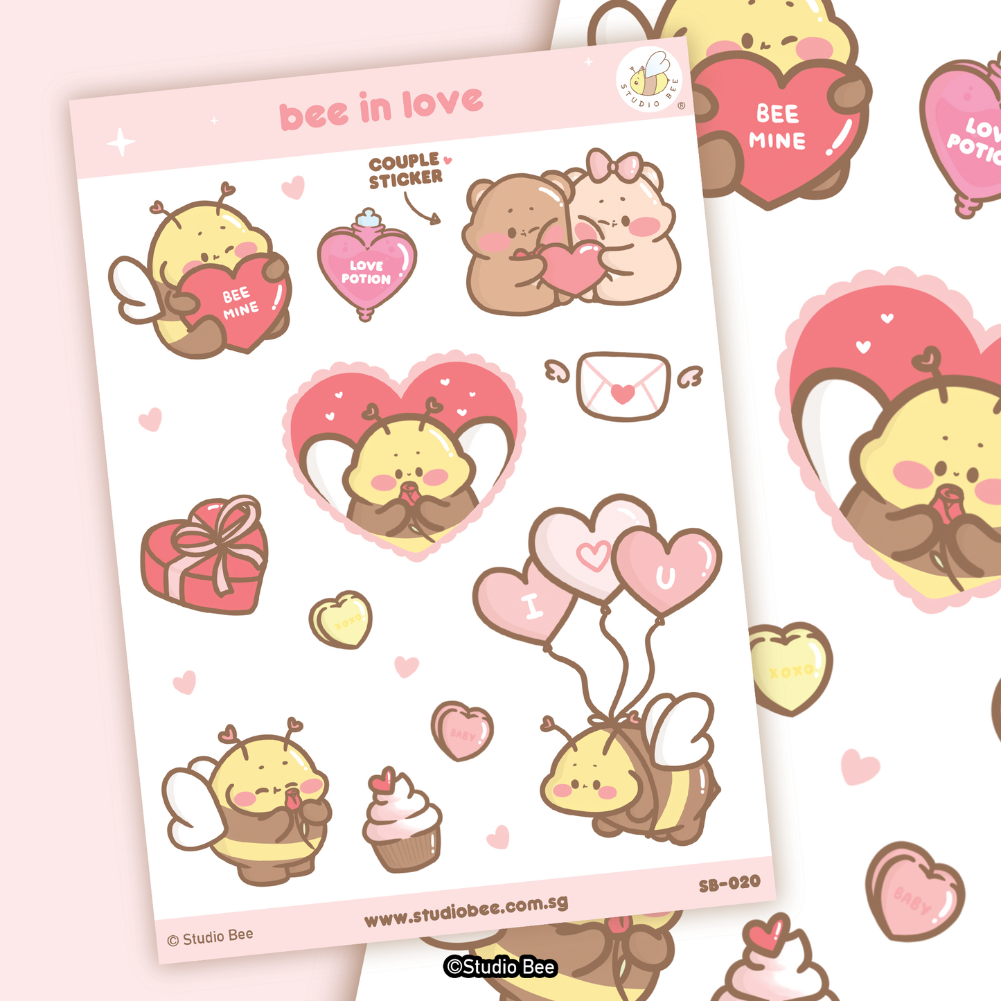 Bee In Love Sticker Sheet