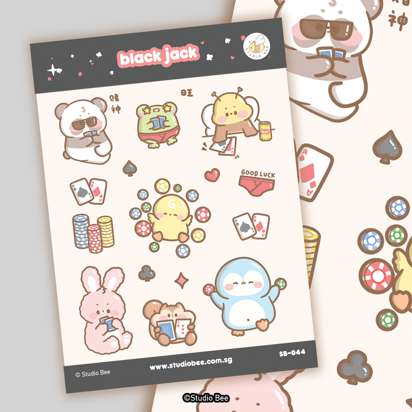 Blackjack Sticker Sheet