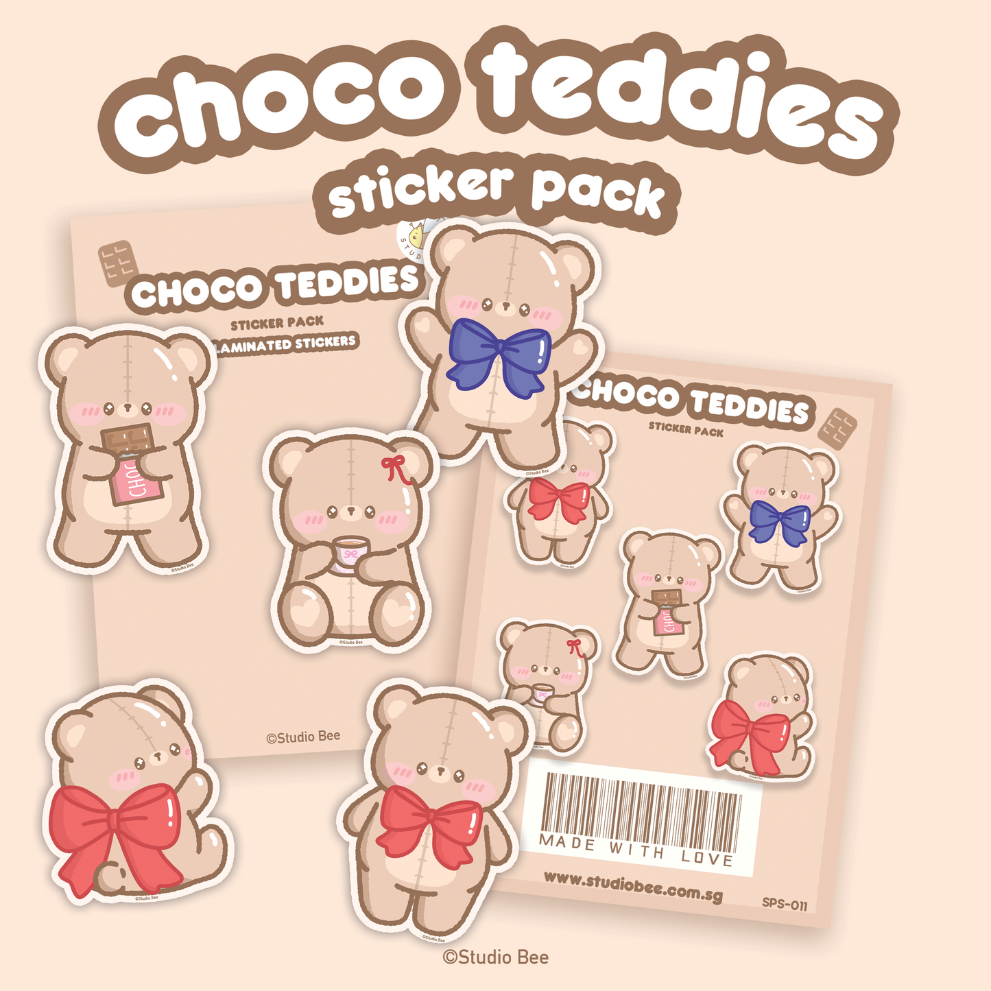 Choco Teddies Sticker Pack (5pcs)