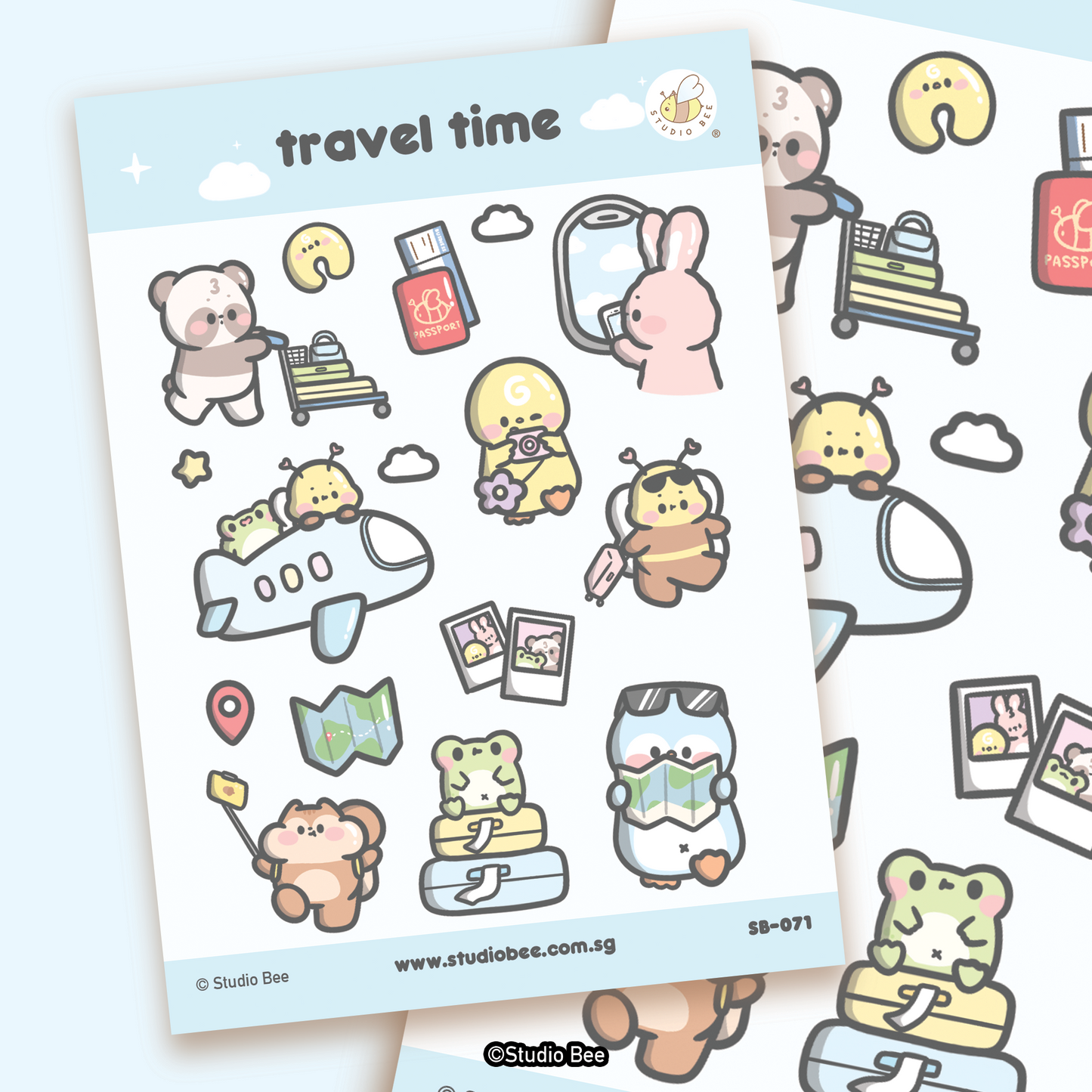 Travel Time Sticker Sheet