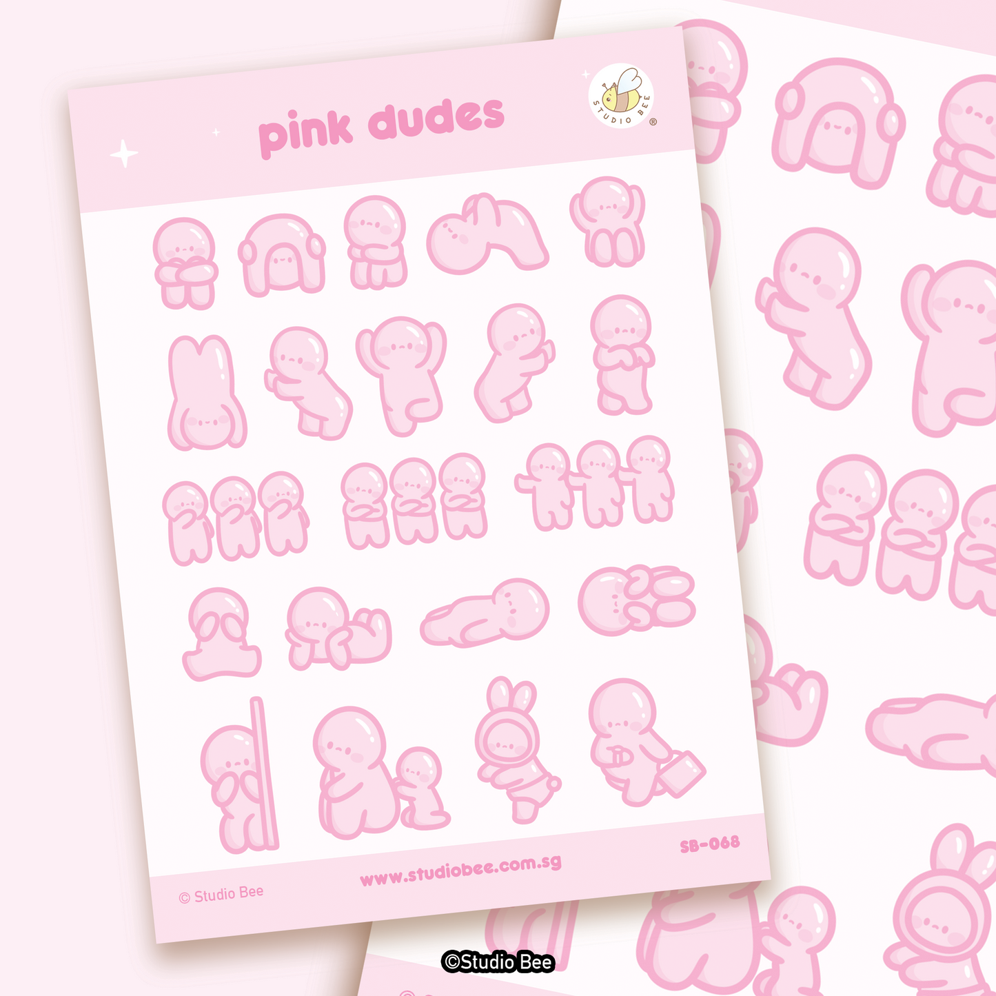 Pink Dudes Sticker Sheet