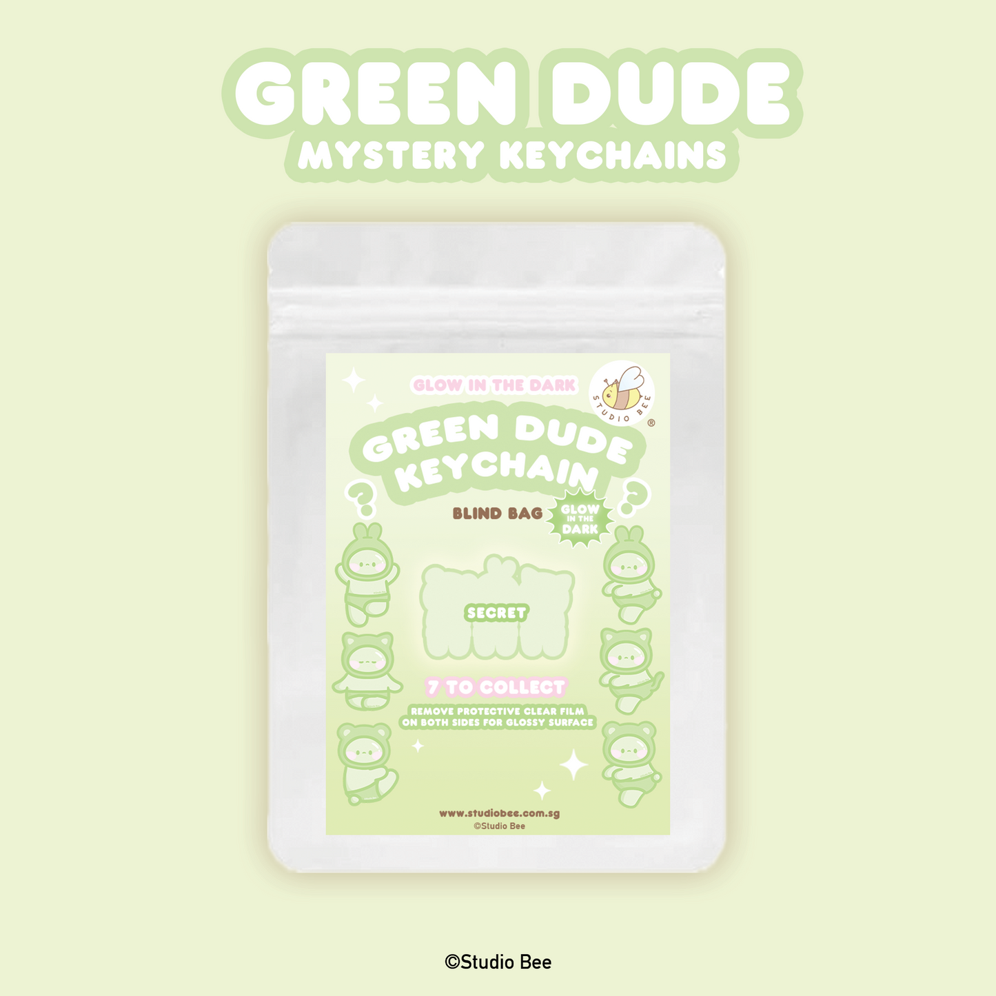 Green Dude Acrylic Keychain Blind Bag
