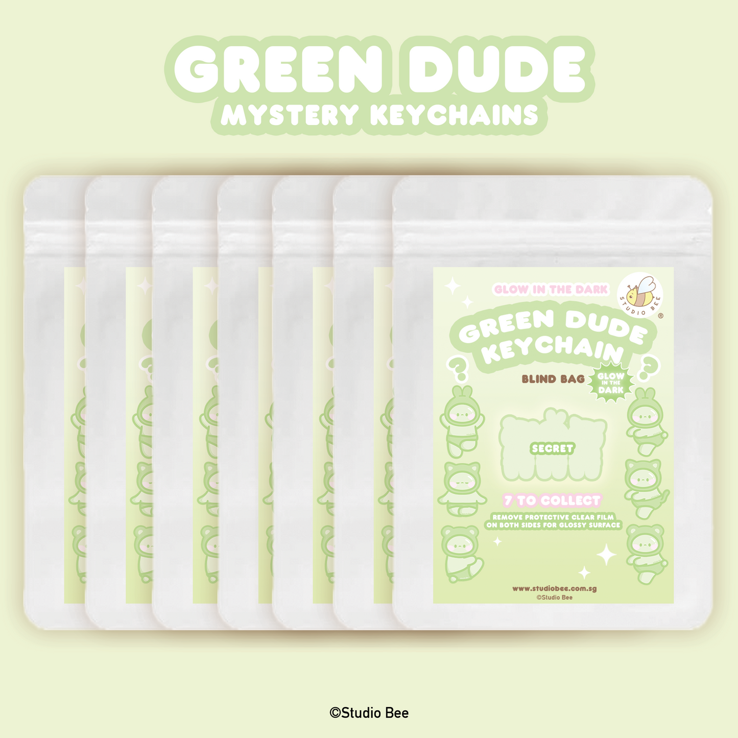 Green Dude Acrylic Keychain Blind Bag