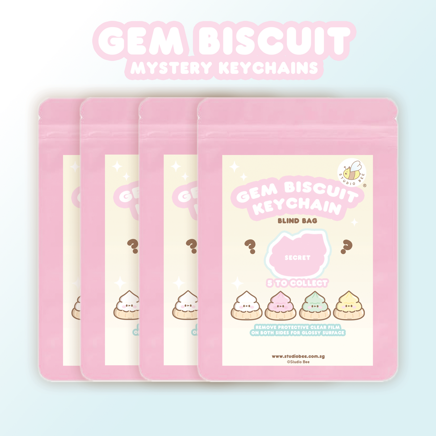 Gem Biscuit Acrylic Keychain Blind Bag