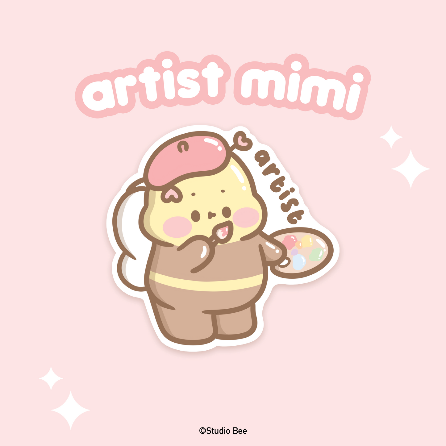 Artist Mimi Glittery Sticker Flake