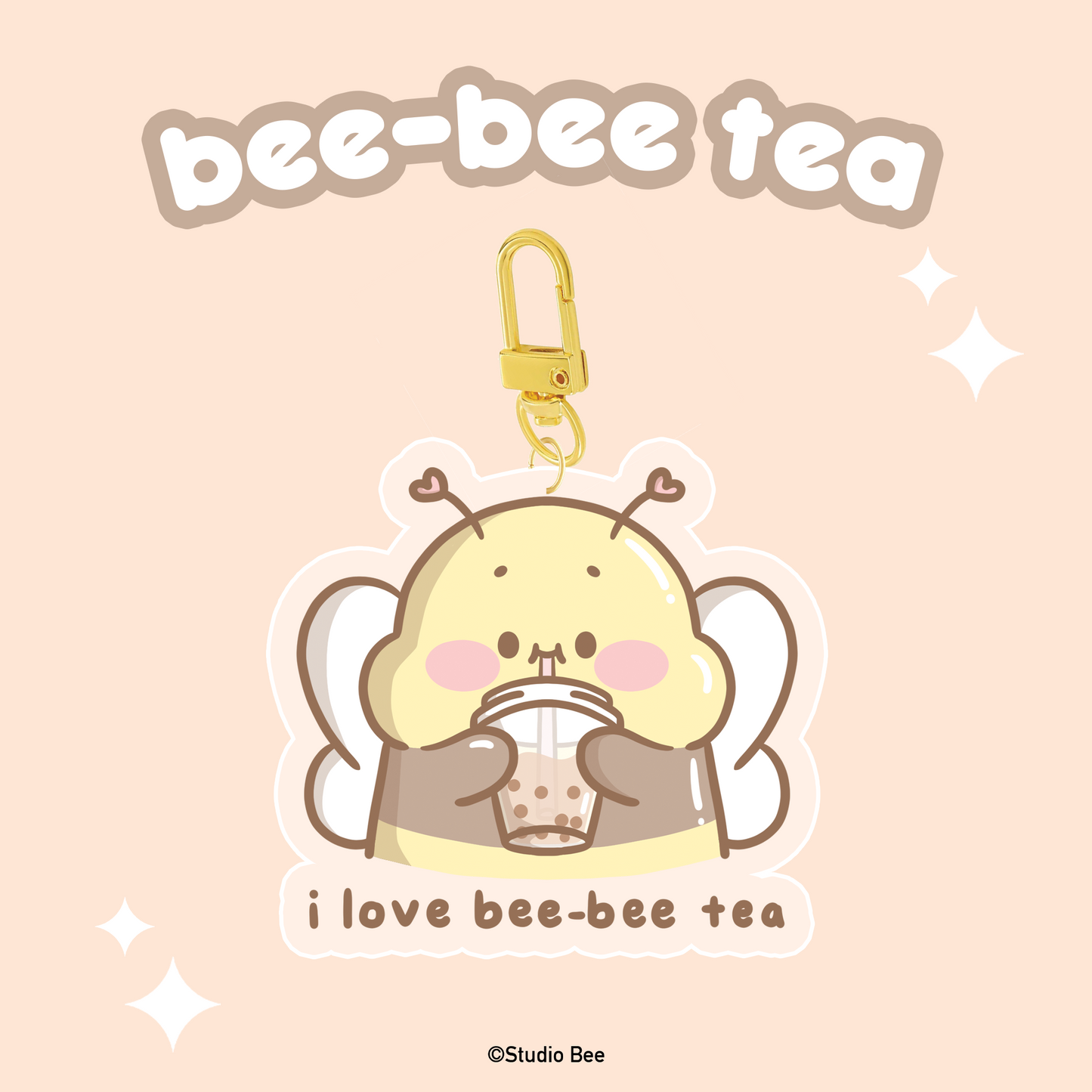 Bee-Bee Tea Acrylic Keychain