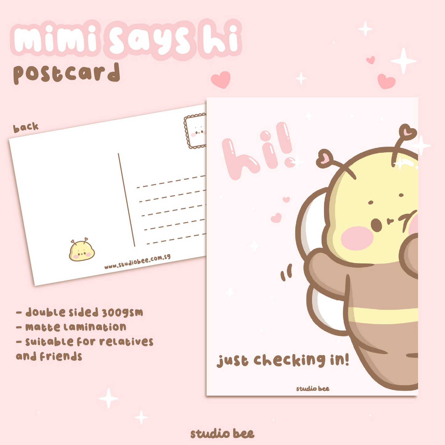 Mimi Says Hi Postcard