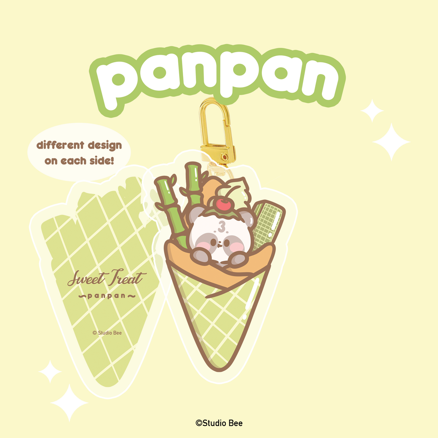 Panpan Sweet Crepe Acrylic Keychain