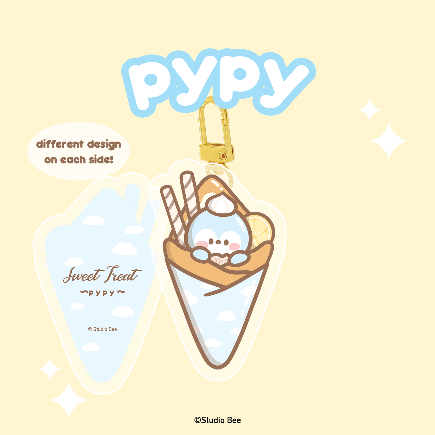 Pypy Sweet Crepe Acrylic Keychain