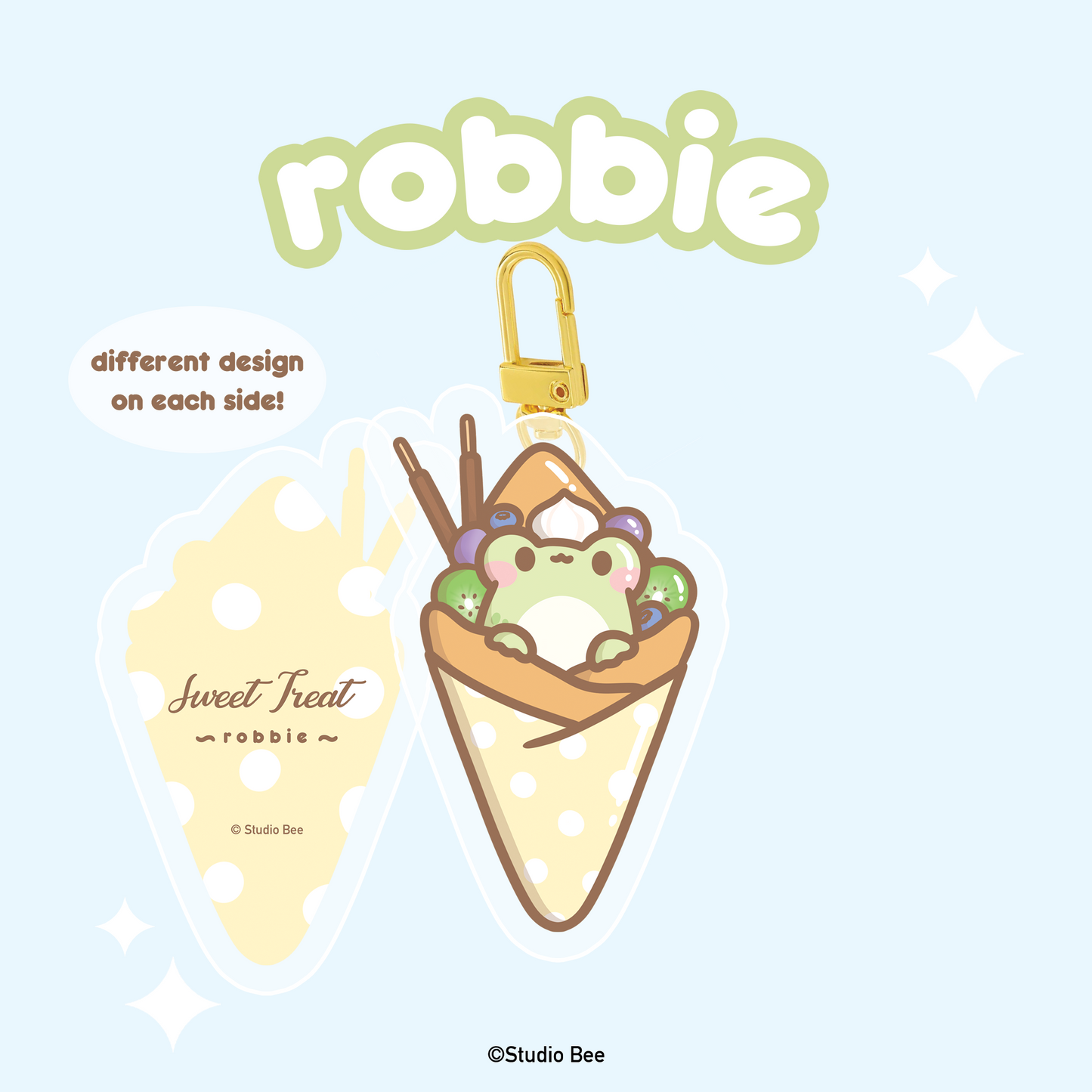 Robbie Sweet Crepe Acrylic Keychain