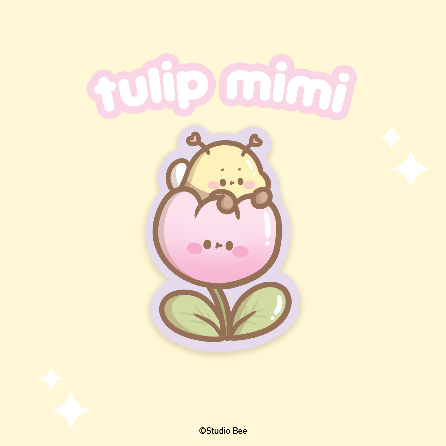 Tulip Mimi Glittery Sticker Flake