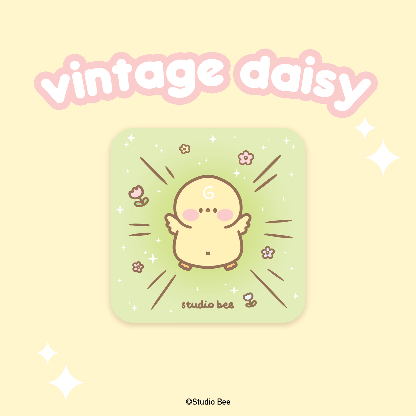Daisy Duckie Vintage Holographic Sticker Flake