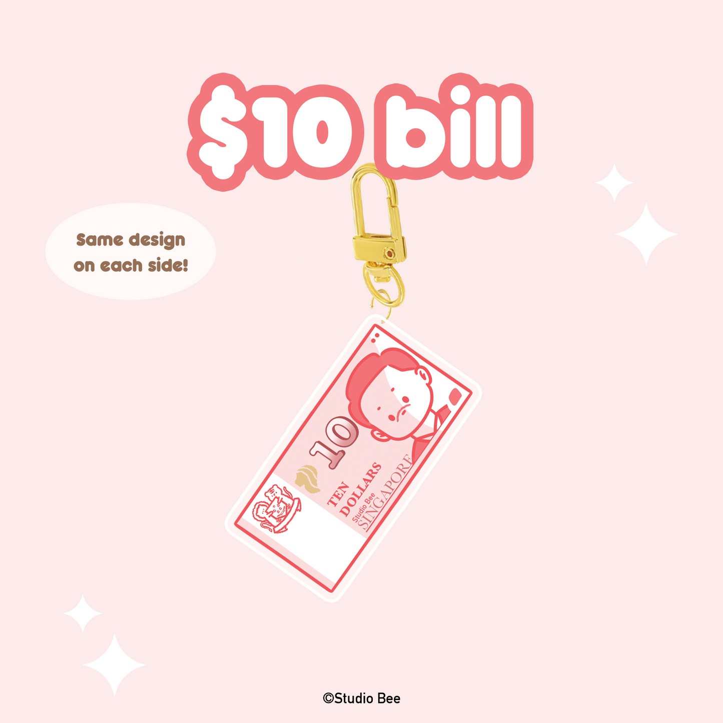 Dollar Bills Acrylic Keychain