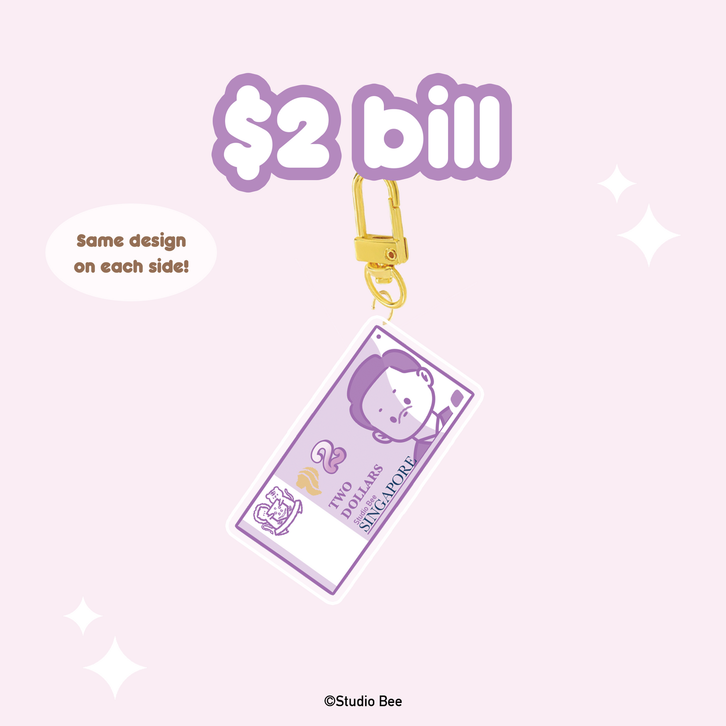 Dollar Bills Acrylic Keychain