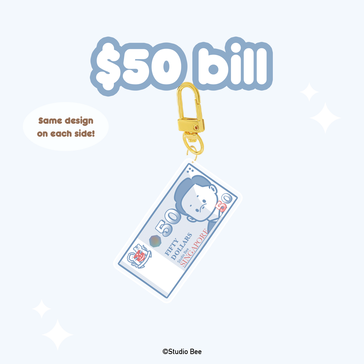 Dollar Bills Acrylic Keychain
