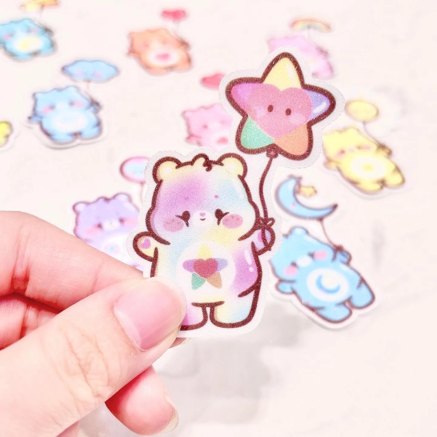 Adorable Bears Glittery Sticker Pack (10pcs)