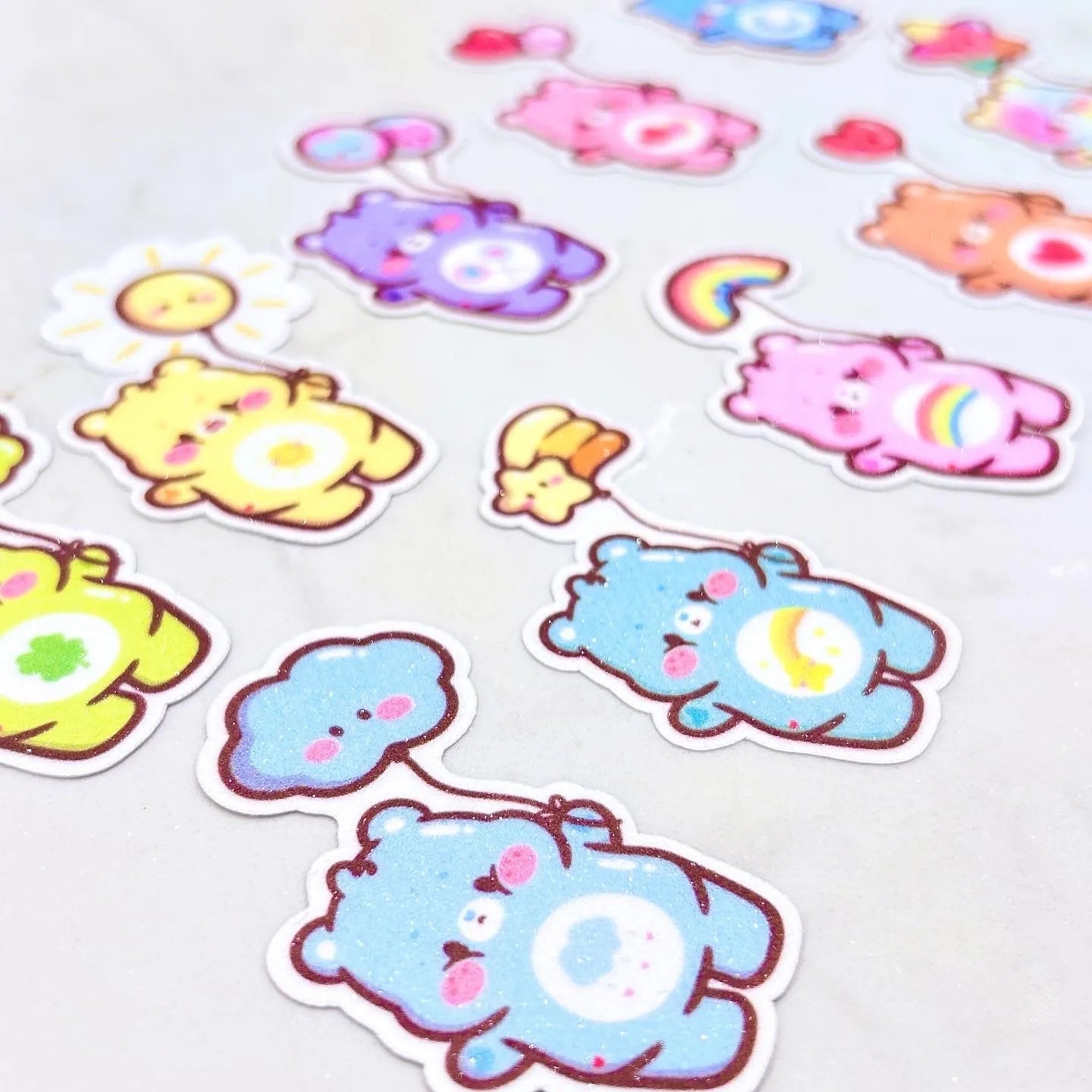 Adorable Bears Glittery Sticker Pack (10pcs)