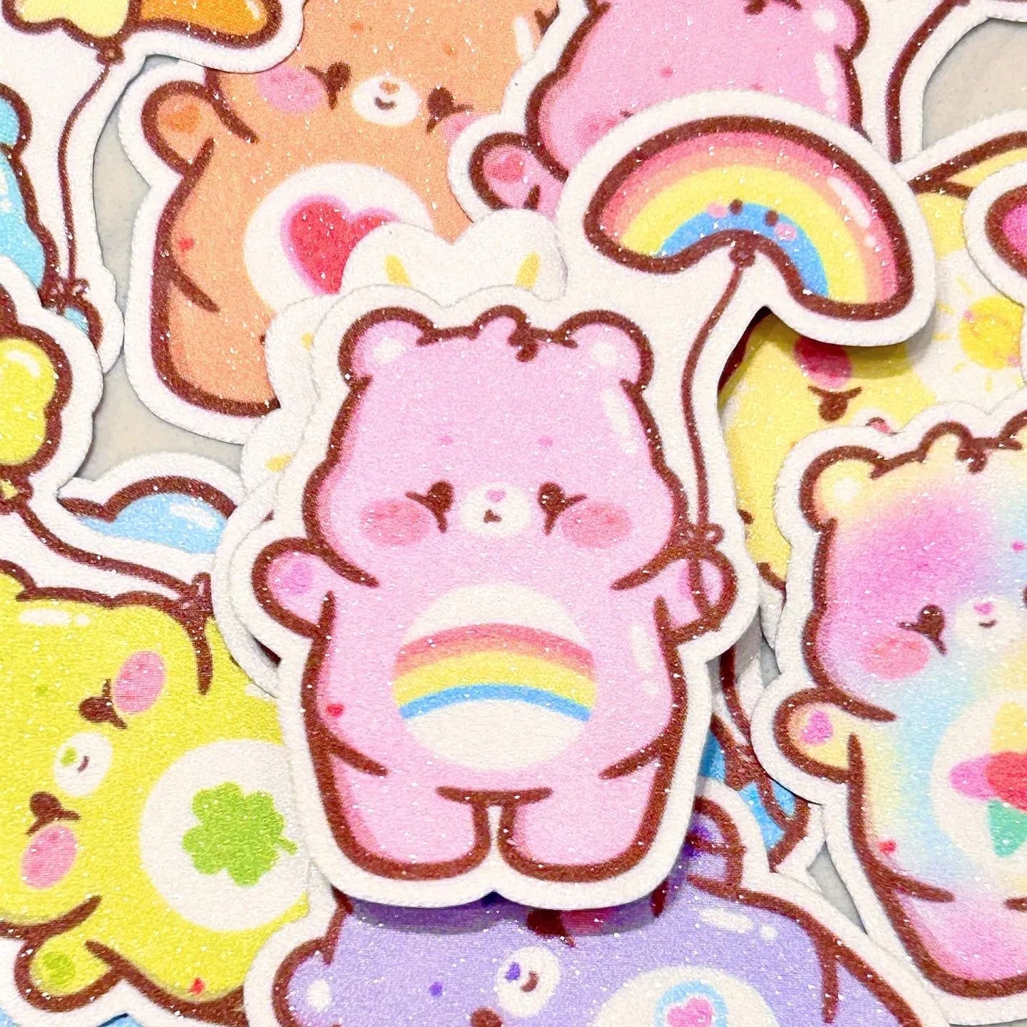 Adorable Bears Glittery Sticker Pack (10pcs)