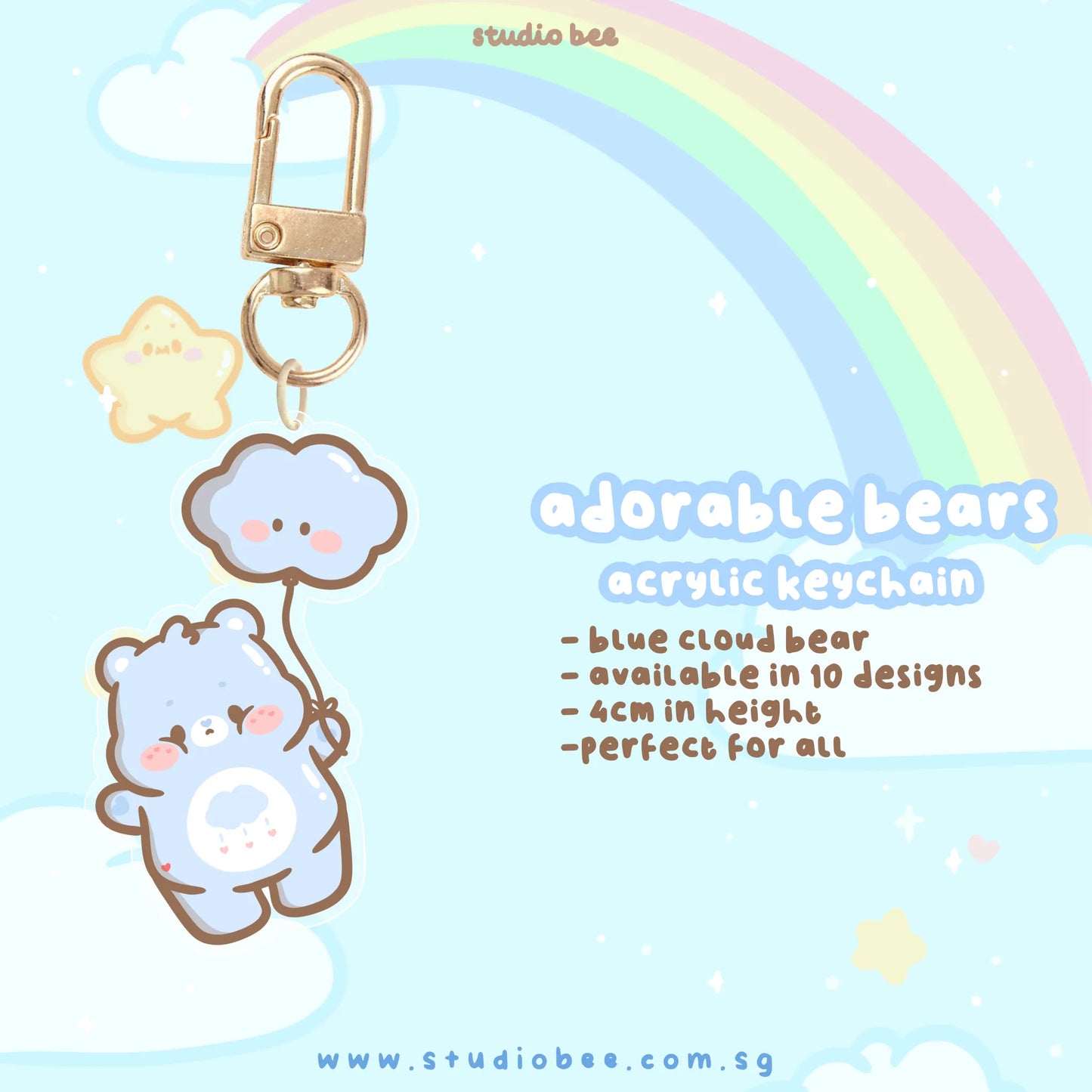 Adorable Bears Acrylic Keychain