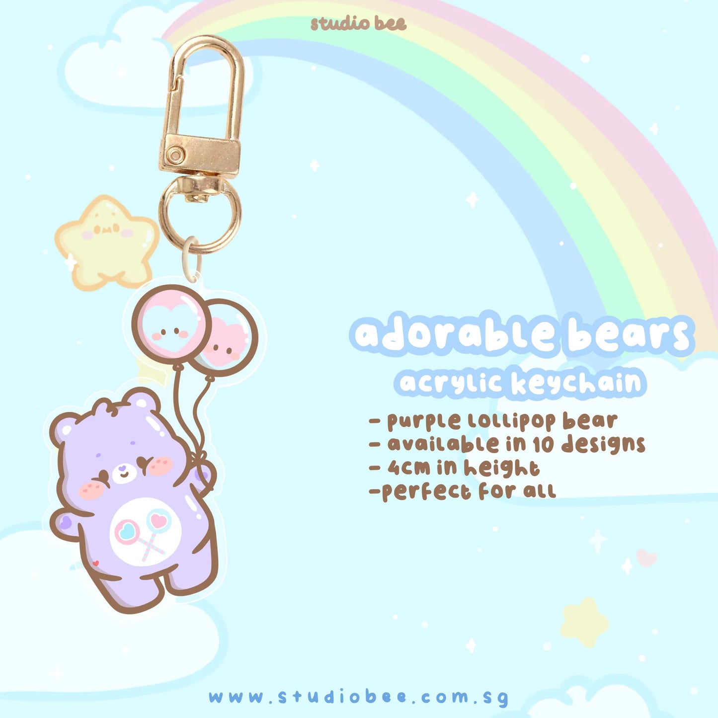 Adorable Bears Acrylic Keychain