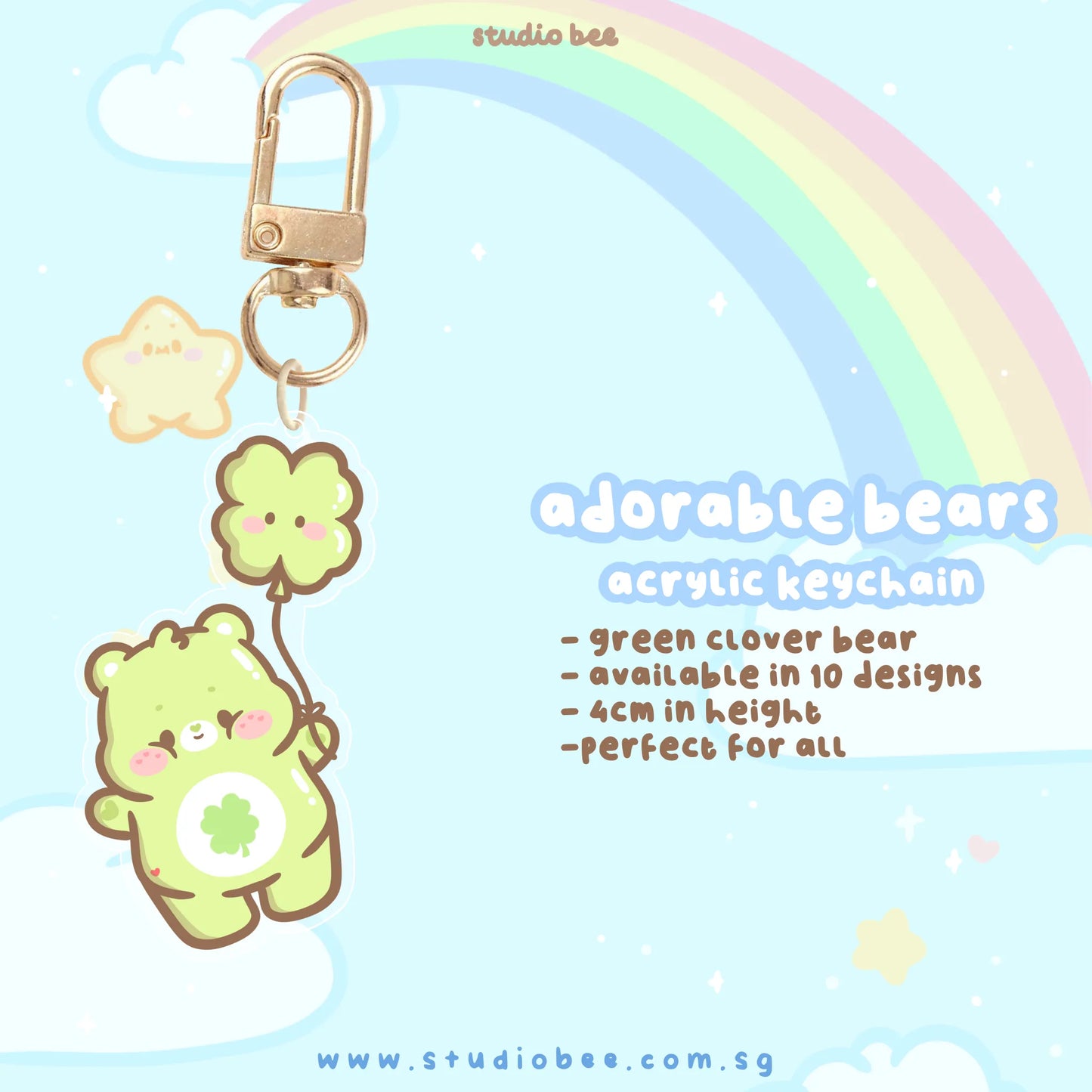 Adorable Bears Acrylic Keychain