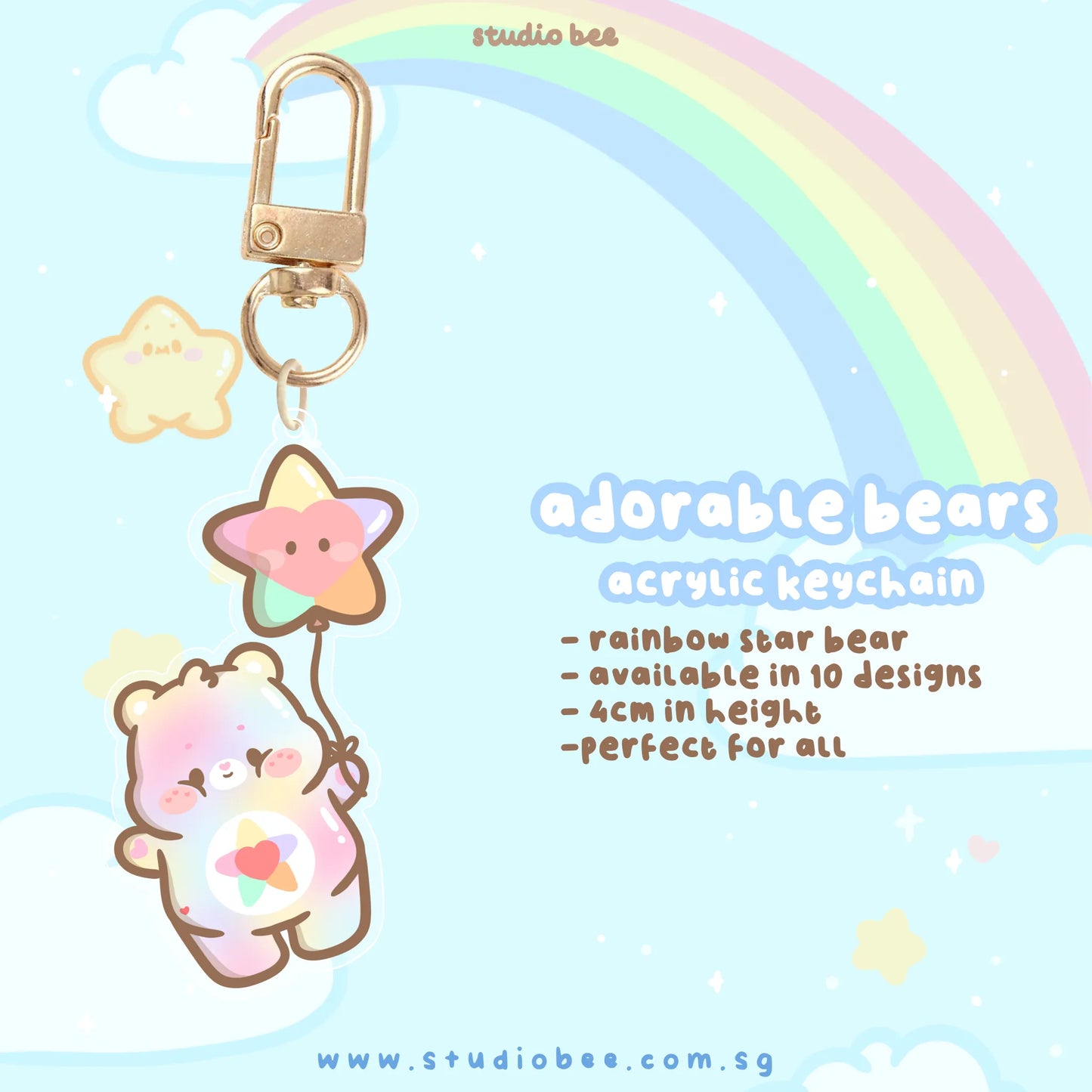 Adorable Bears Acrylic Keychain