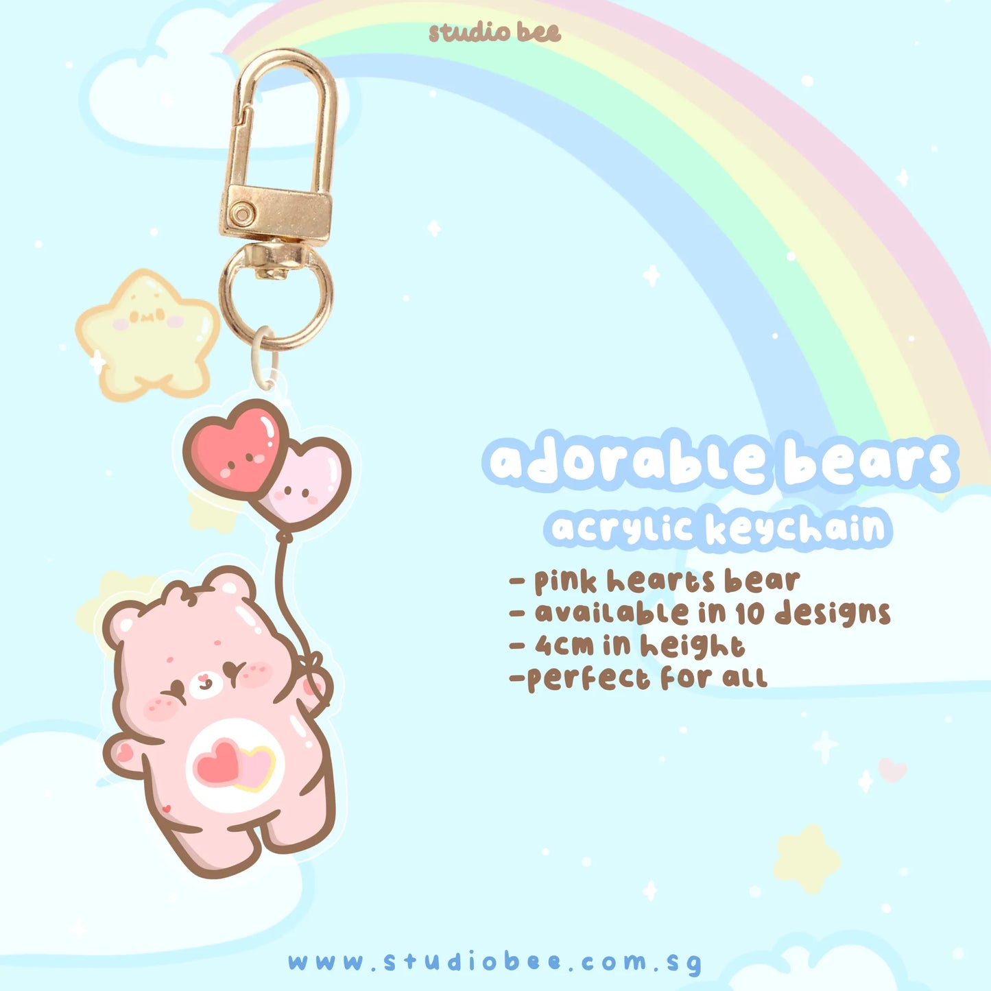 Adorable Bears Acrylic Keychain