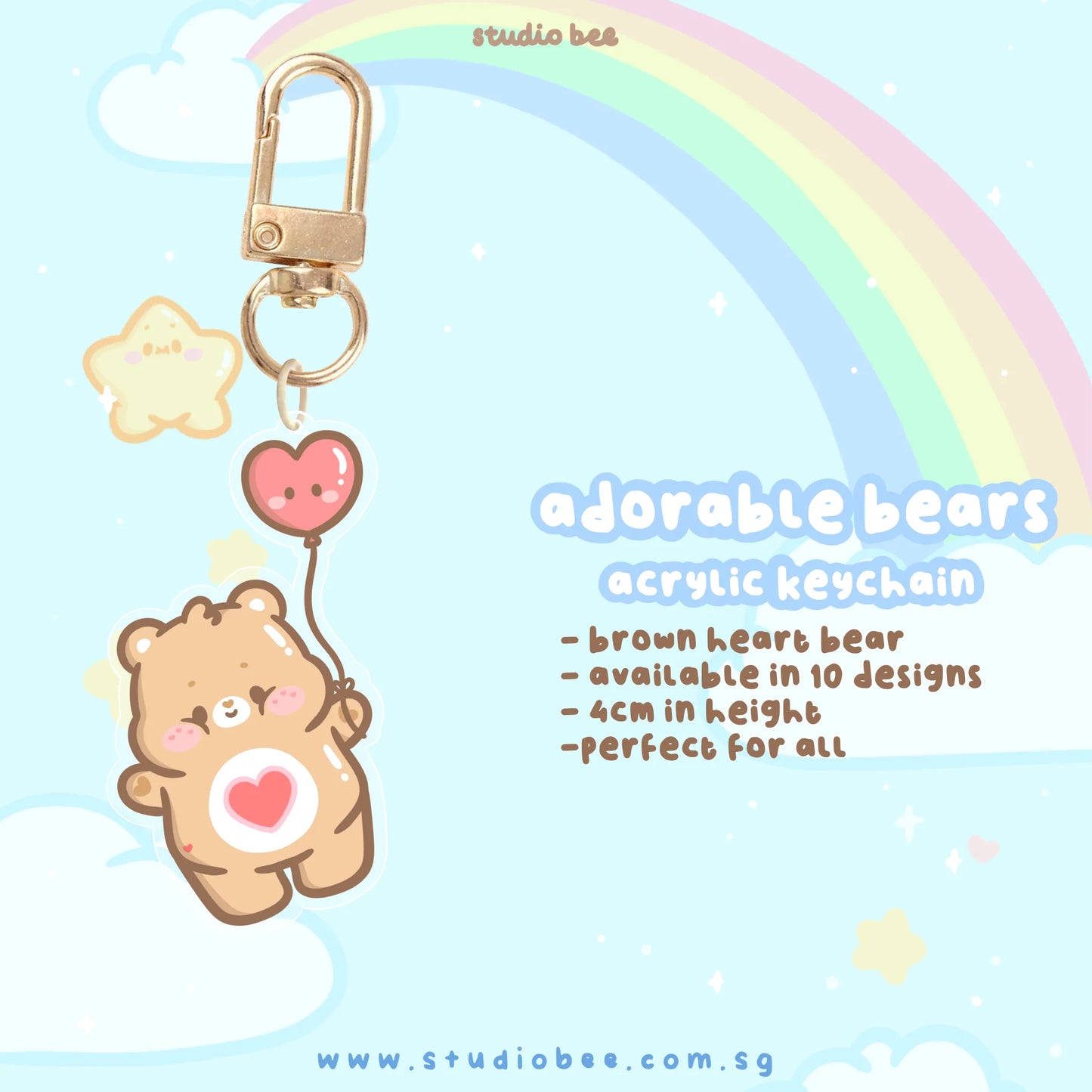 Adorable Bears Acrylic Keychain