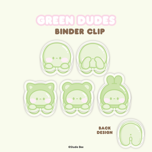 Green Dude Binder Clip