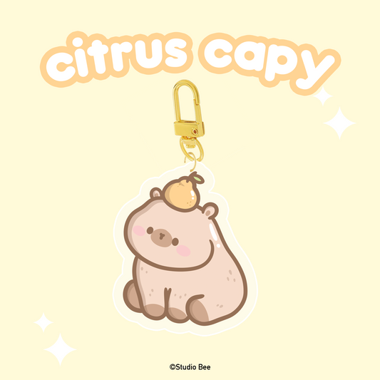 Citrus Capy Acrylic Keychain