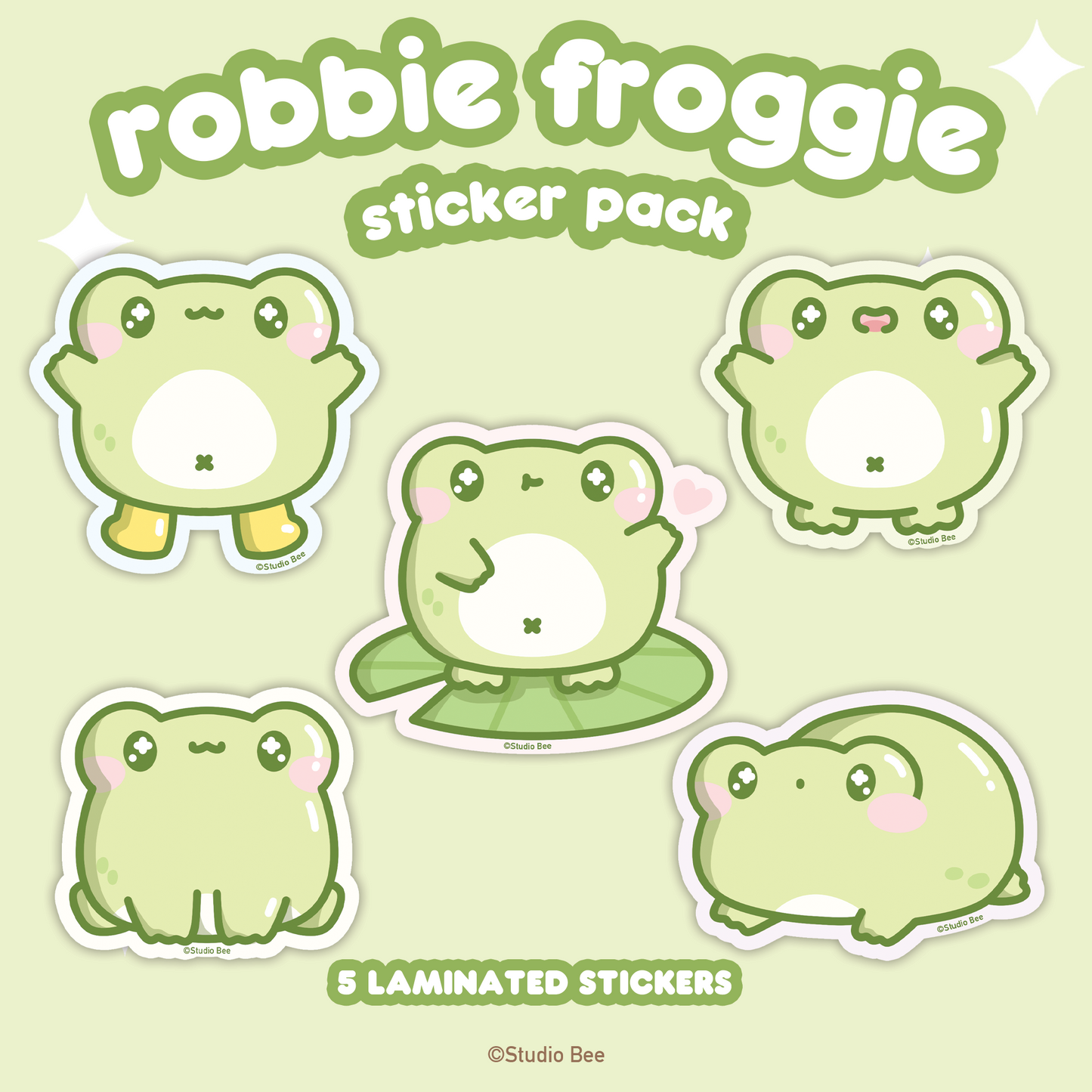 Robbie Froggie Sticker Pack (5pcs)