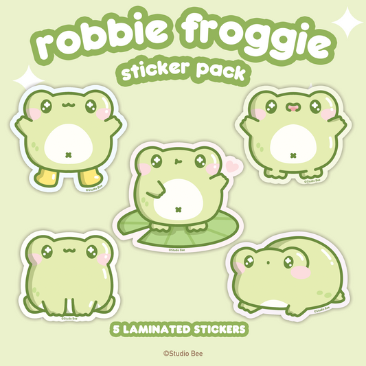Robbie Froggie Sticker Pack (5pcs)