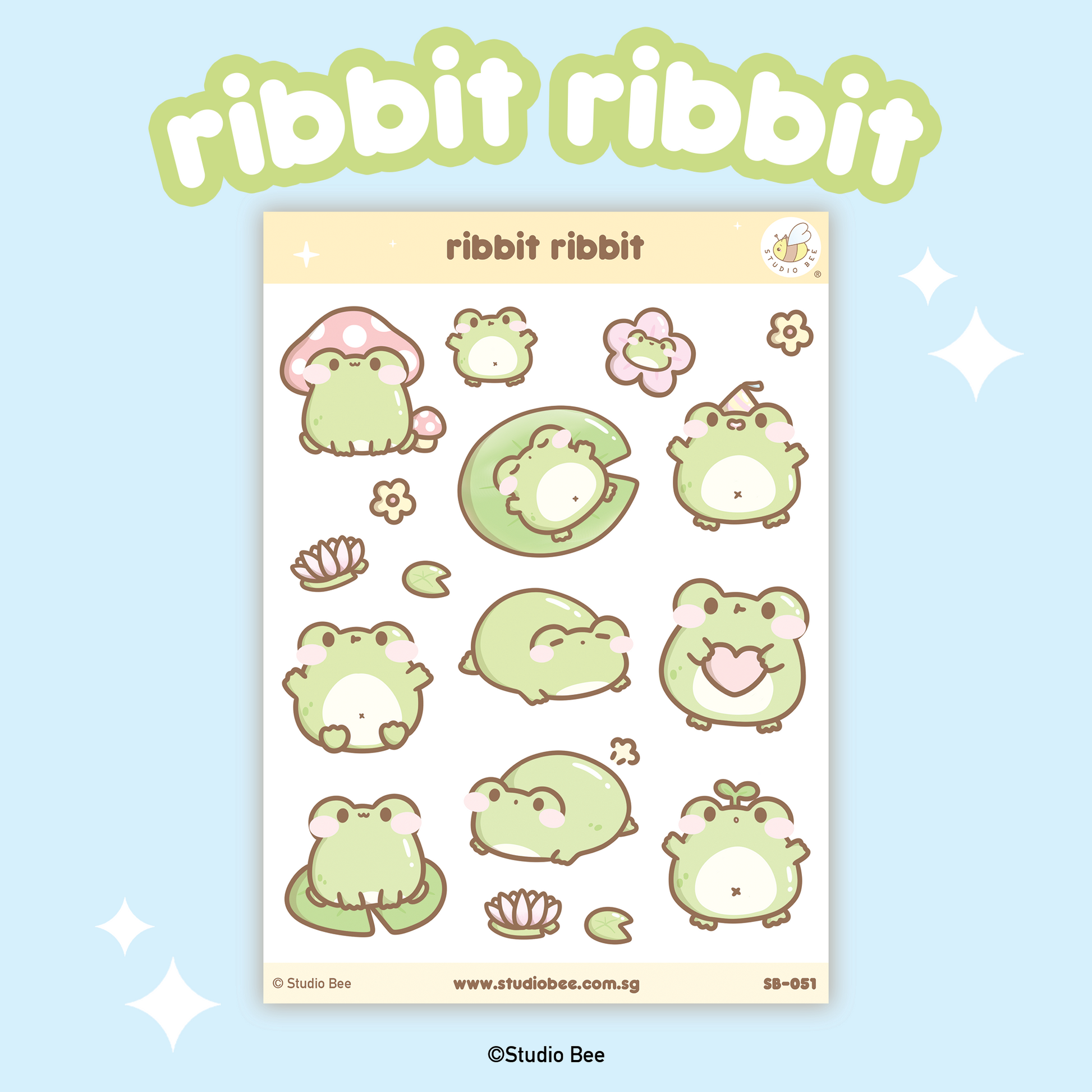 Ribbit Ribbit Sticker Sheet Studio Bee ribbit-ribbit-sticker-sheet-studio-bee