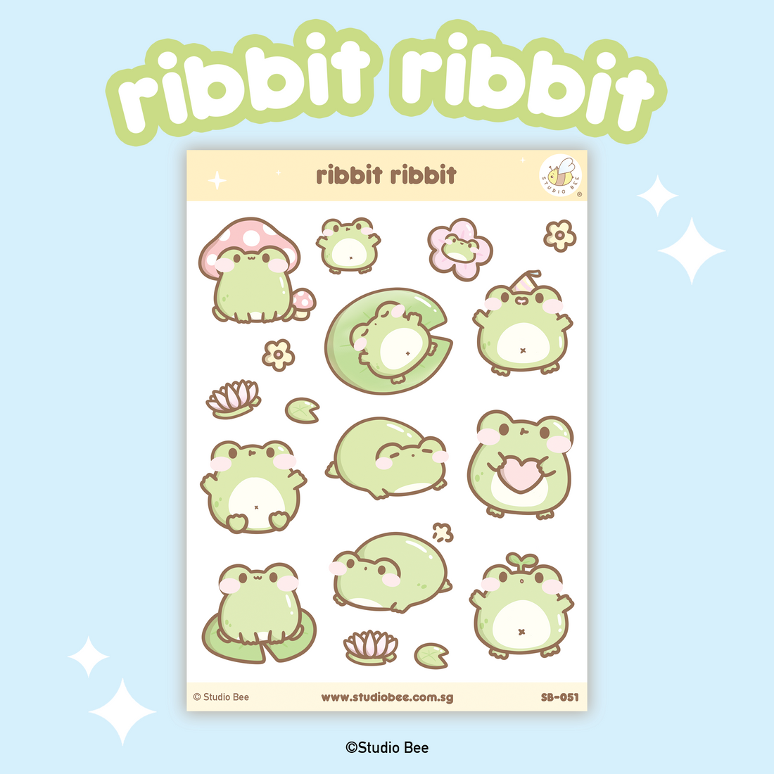 Ribbit Ribbit Sticker Sheet – Studio Bee