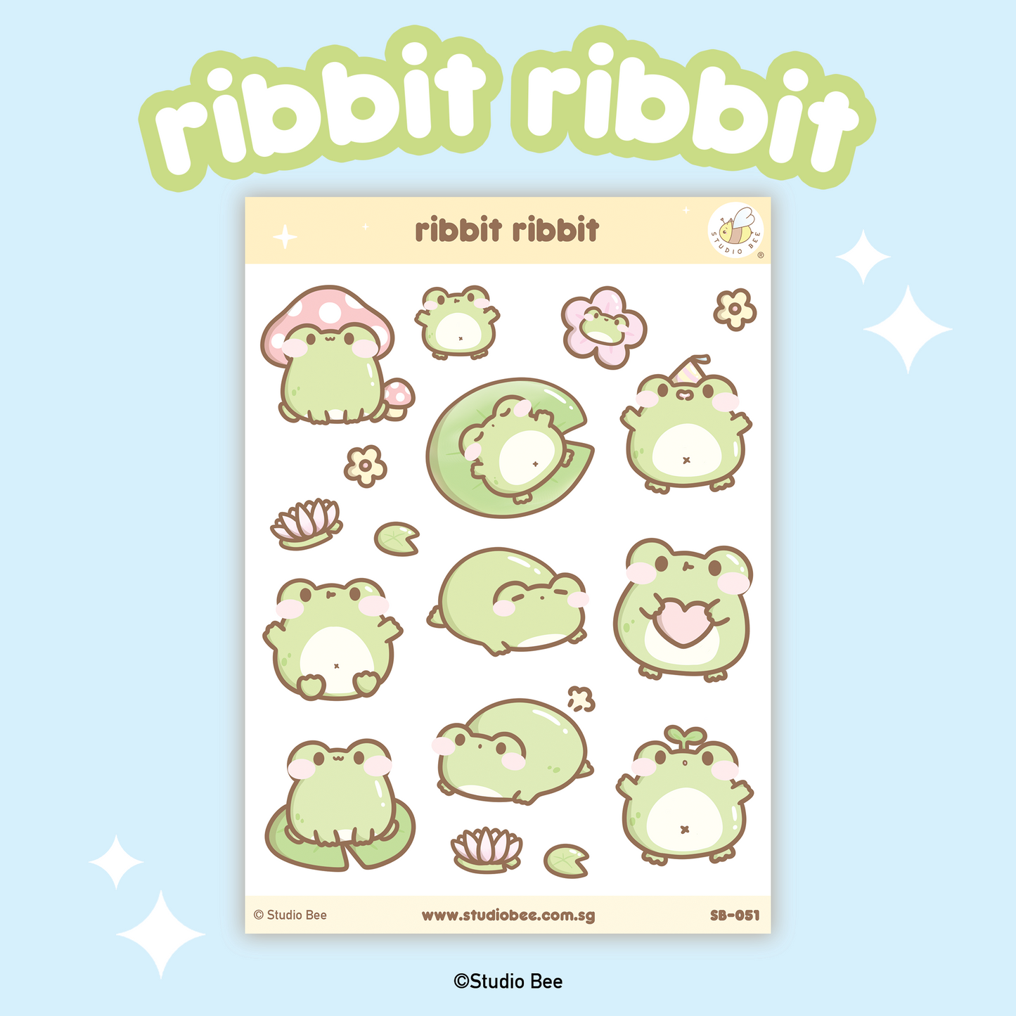 Ribbit Ribbit Sticker Sheet