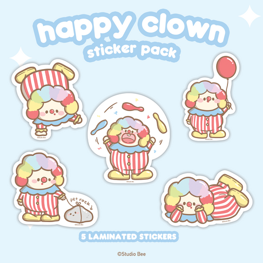 Happy Clown Sticker Pack (5pcs)