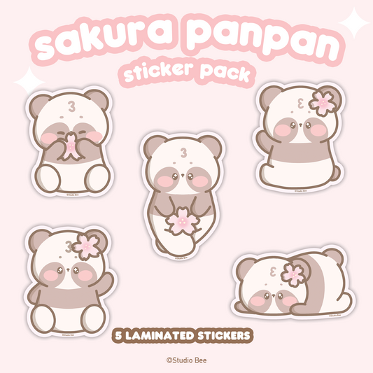 Sakura PanPan Sticker Pack (5pcs)