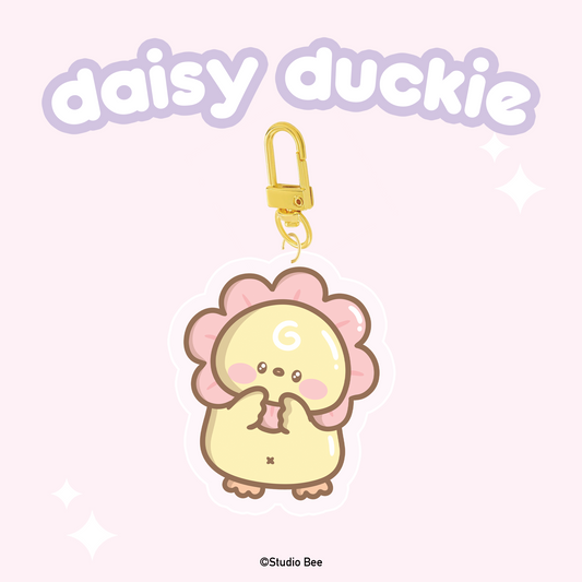 Daisy Duckie Flower Keychain