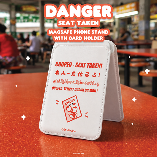 DANGER-SEAT TAKEN MagSafe Phone Stand + Card Holder