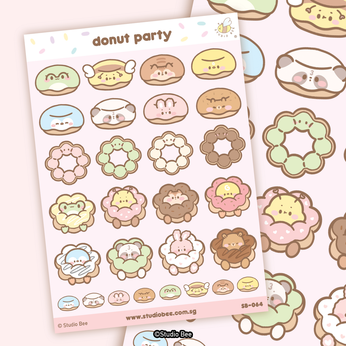 Sticker Doughnut Count Donut Party Sticker Sheet – Studio Bee